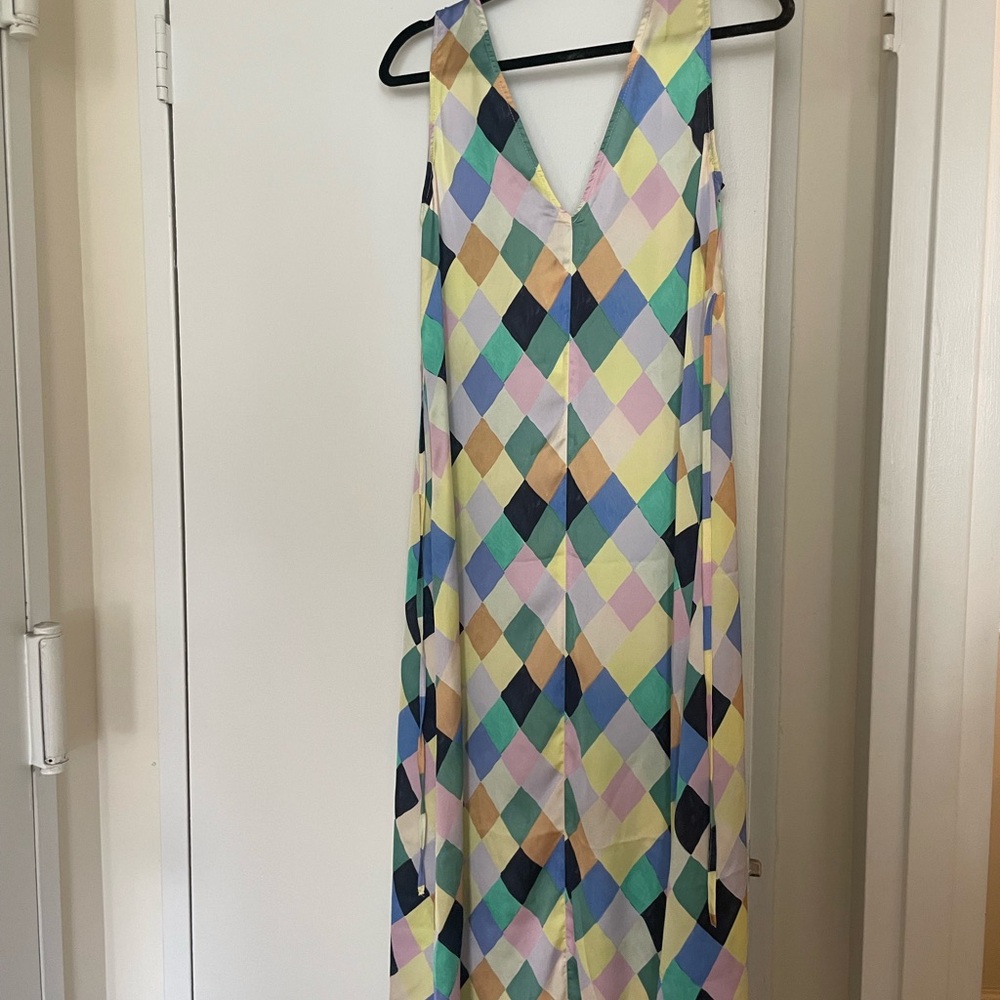 Nobody’s Child midi colorful cocktail dress - purchased from ASOS.